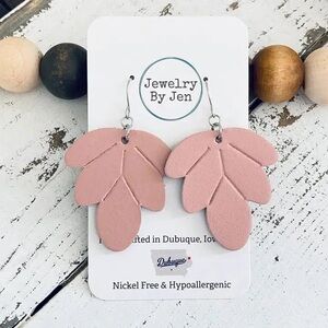 Embossed Leaf Earrings